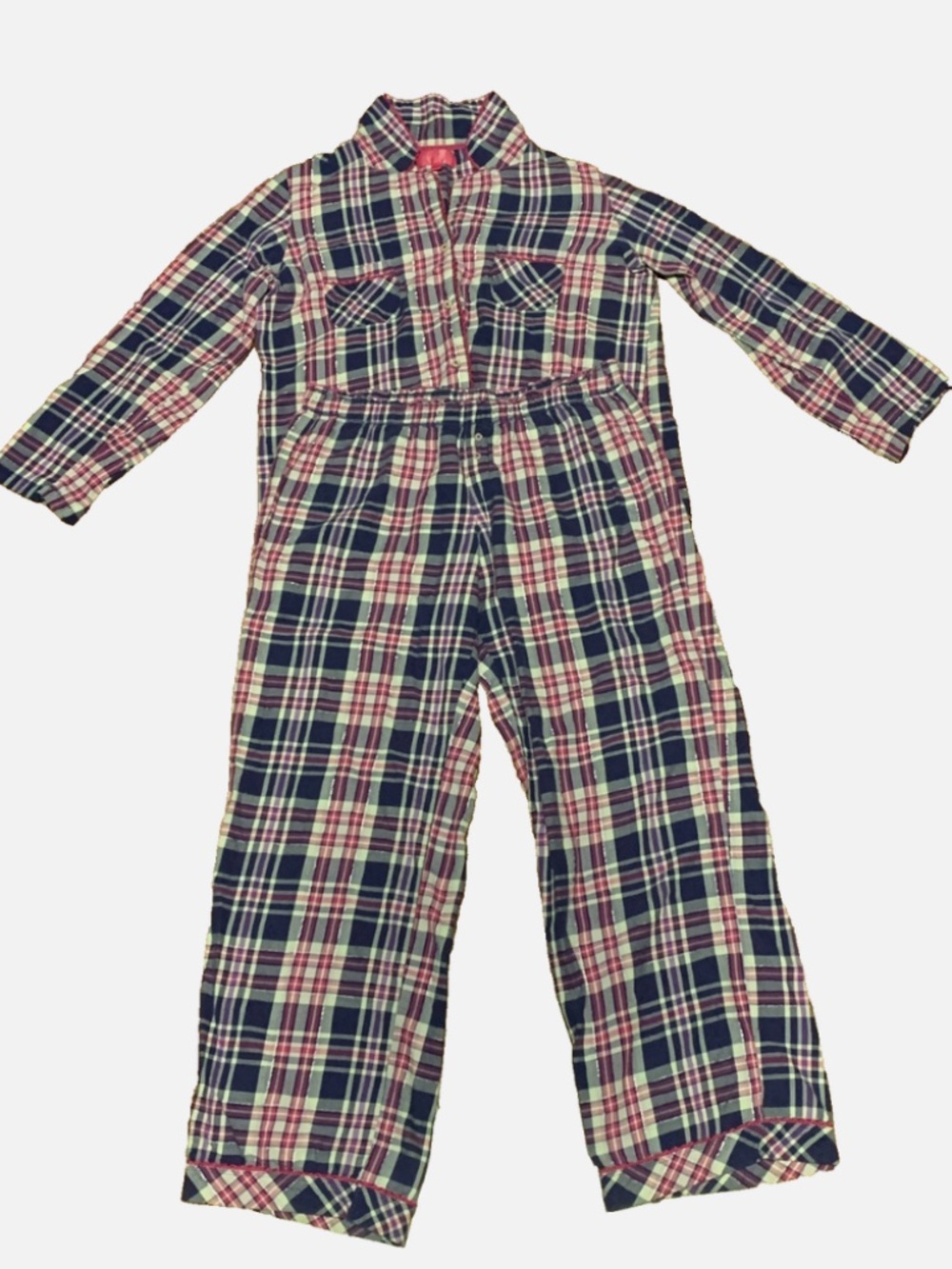 Victoria’s Secret Women’s Plaid Pajama Set Pink And Purple Size Large